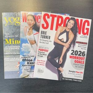 Fitness & Wellness Magazine Bundle Women’s Health Yoga Journal Strong New